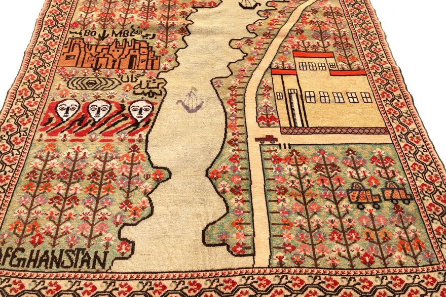 Afghan Antique Carpet 205x133