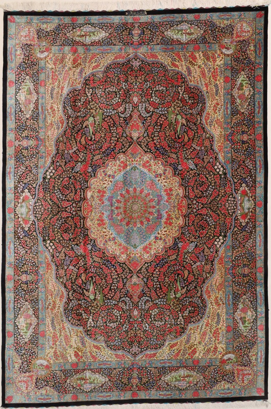 Qom Silk Naderi Carpet  300x200