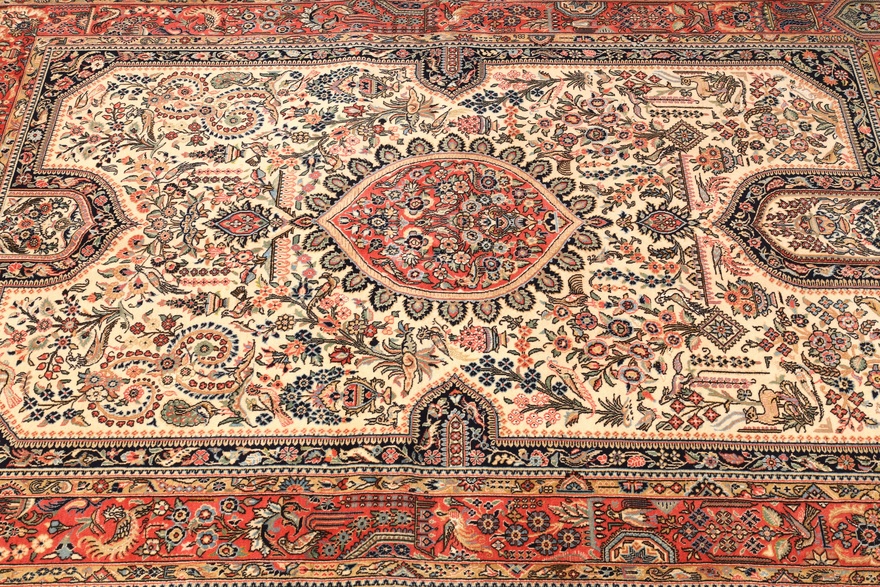 Antique Qum Jamshide Carpet  208x140