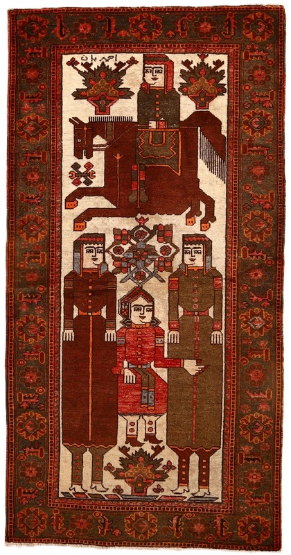 Antique  Baluch Carpet 210x108
