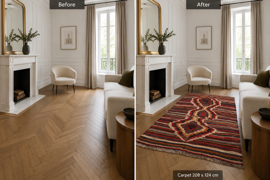 Kilim Fars Carpet  208x124