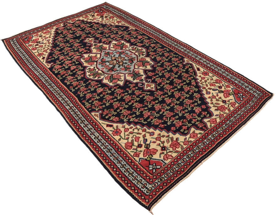 Antique Kilim Senneh Carpet  196x121
