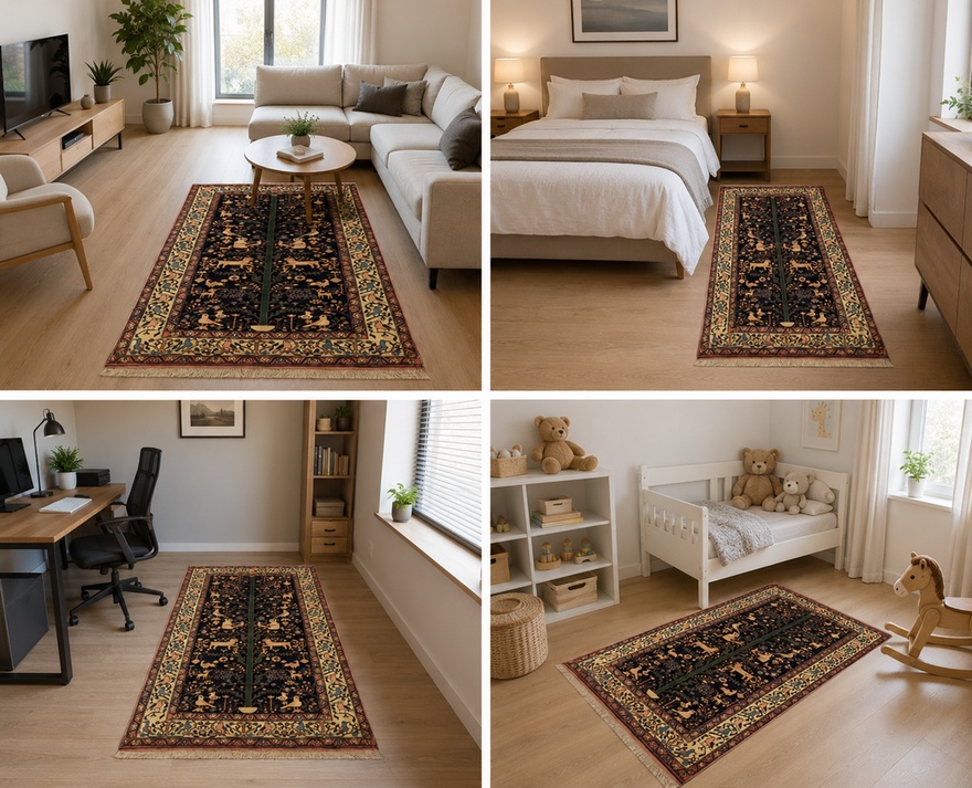 Antique Ghuchan Carpet  200x138