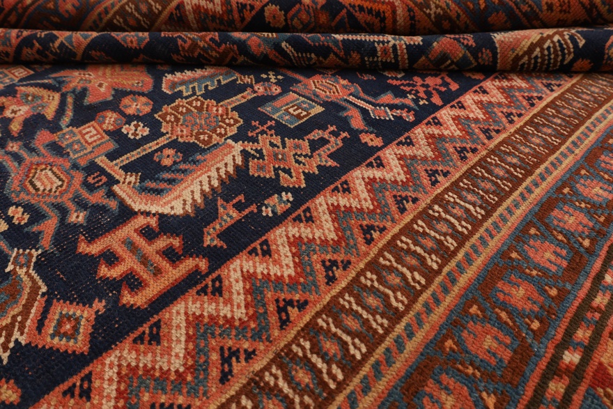 Antique Ghashghai Carpet  216x107