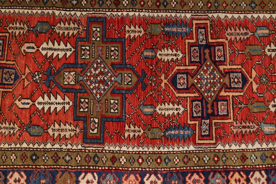 Antique Heriz Carpet  330x100