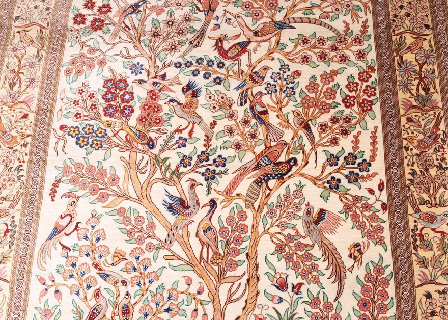 Qum Salehi Silk Carpet 157x100