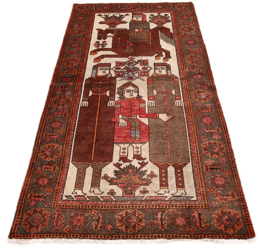 Antique  Baluch Carpet 210x108