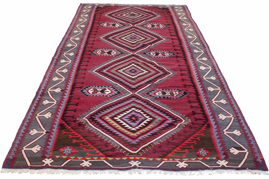 Kelim Gaschgai Carpet 346x196