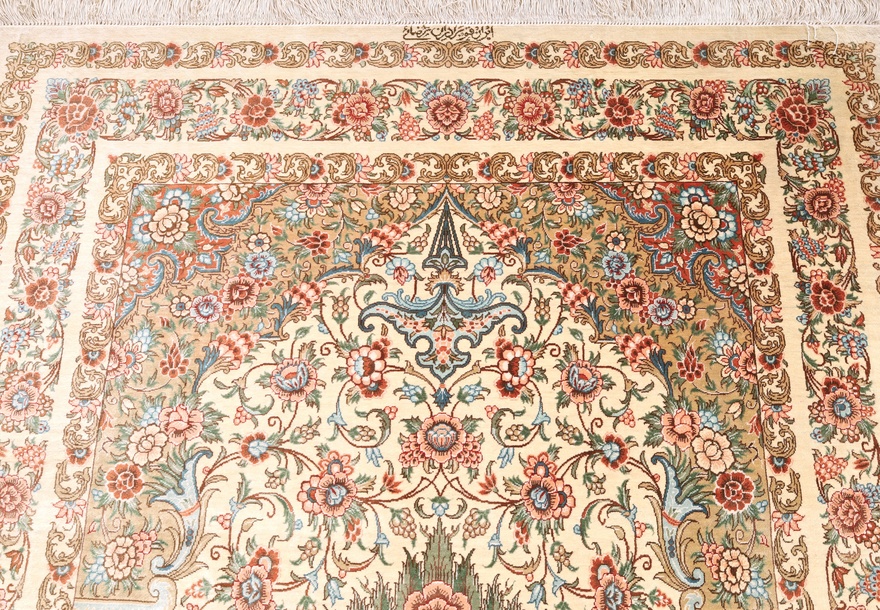 Qom by Rezaei Brothers silk carpet 160x100