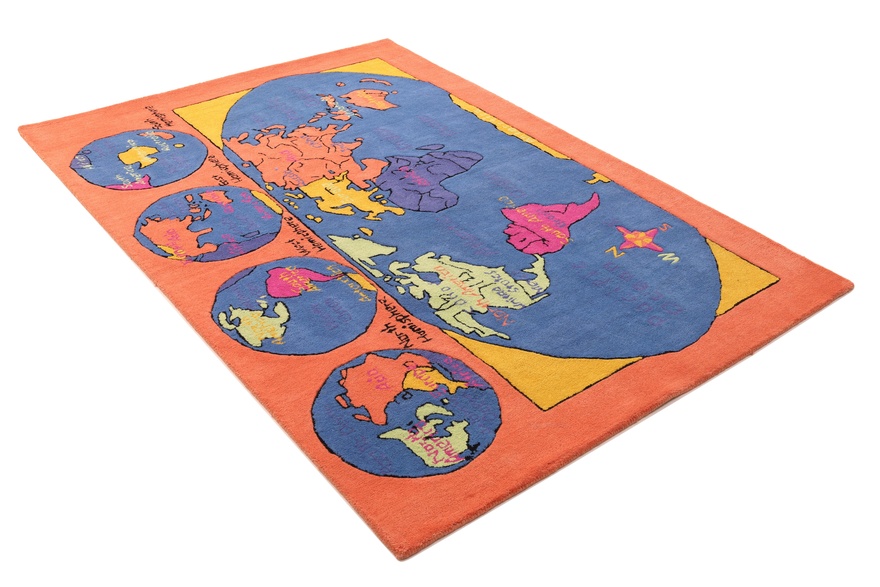 Kids World Map carpet 246x169