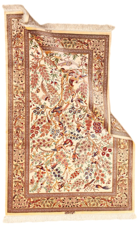 Qum Salehi Silk Carpet 157x100
