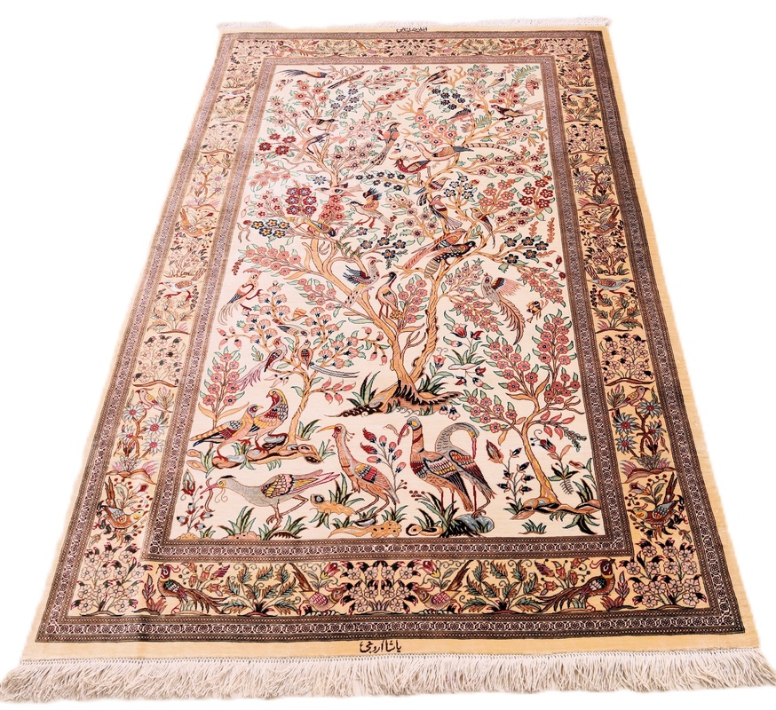 Qum Salehi Silk Carpet 157x100