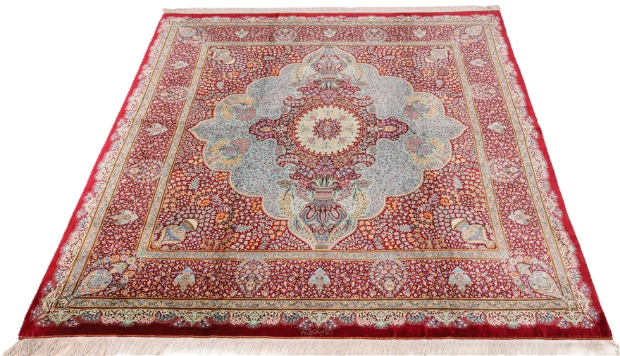 Qom Silk Mosaveyan Carpet  196x196