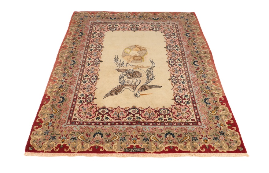 Antique Kashan Carpet 201x144