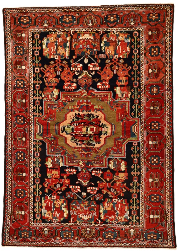 Antique Bakhtiar Carpet  208x145