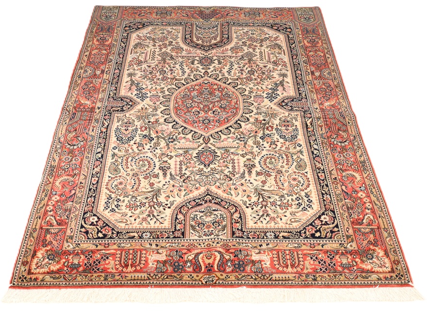 Antique Qum Jamshide Carpet  208x140