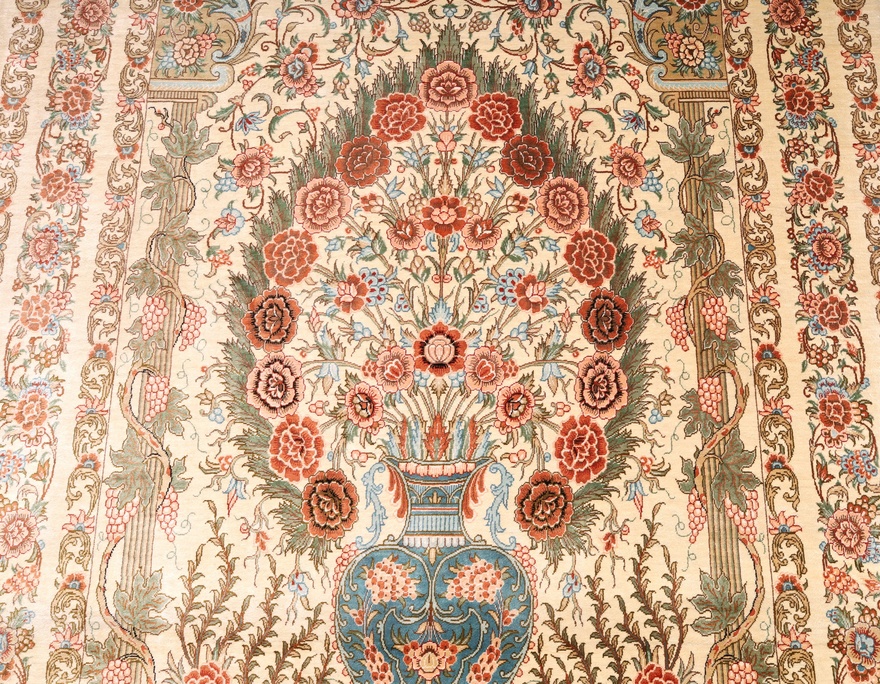 Qom by Rezaei Brothers silk carpet 160x100