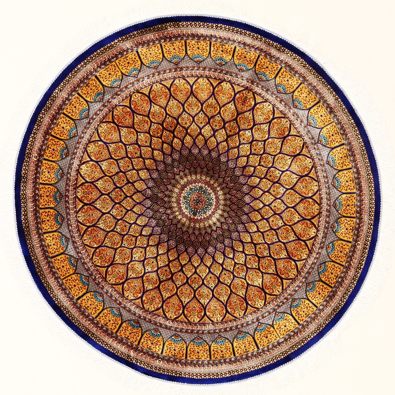 Ghom Geometric design Carpet 150x150