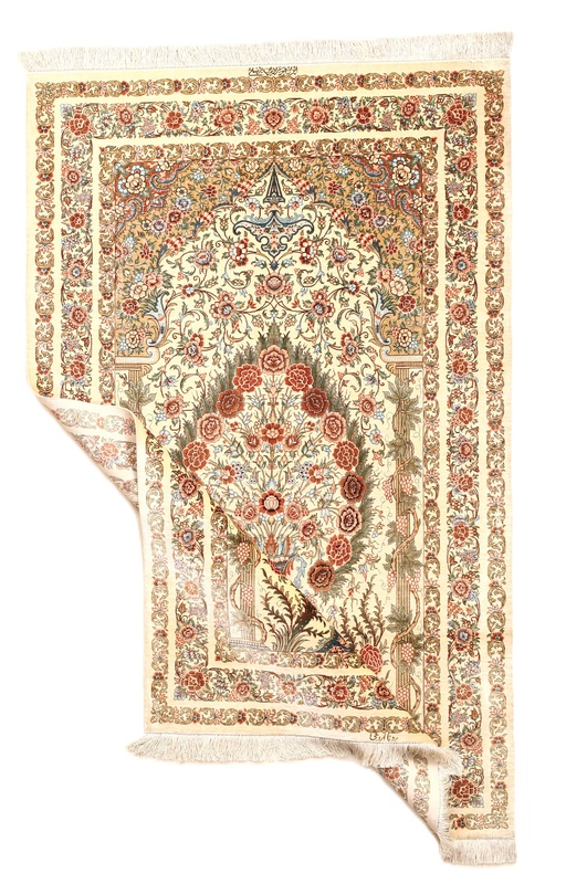 Qom by Rezaei Brothers silk carpet 160x100