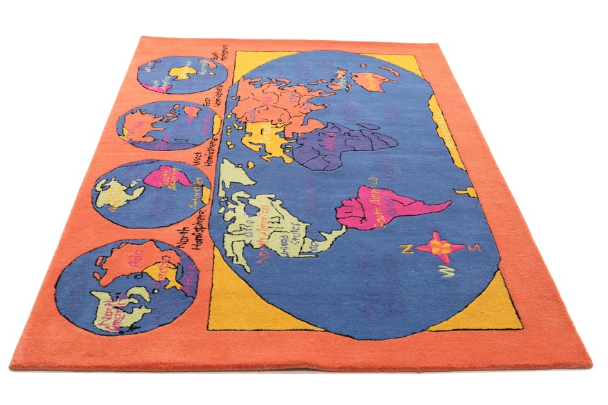 Kids World Map carpet 246x169