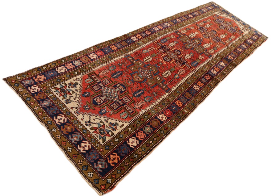Antique Heriz Carpet  330x100