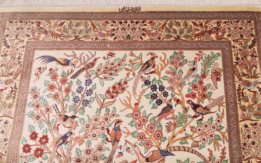 Qum Salehi Silk Carpet 157x100