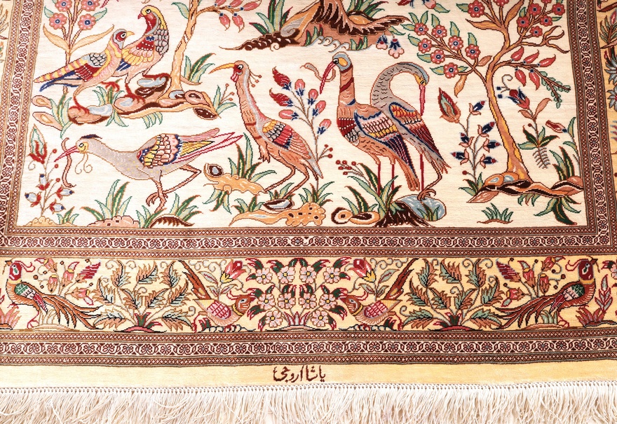 Qum Salehi Silk Carpet 157x100