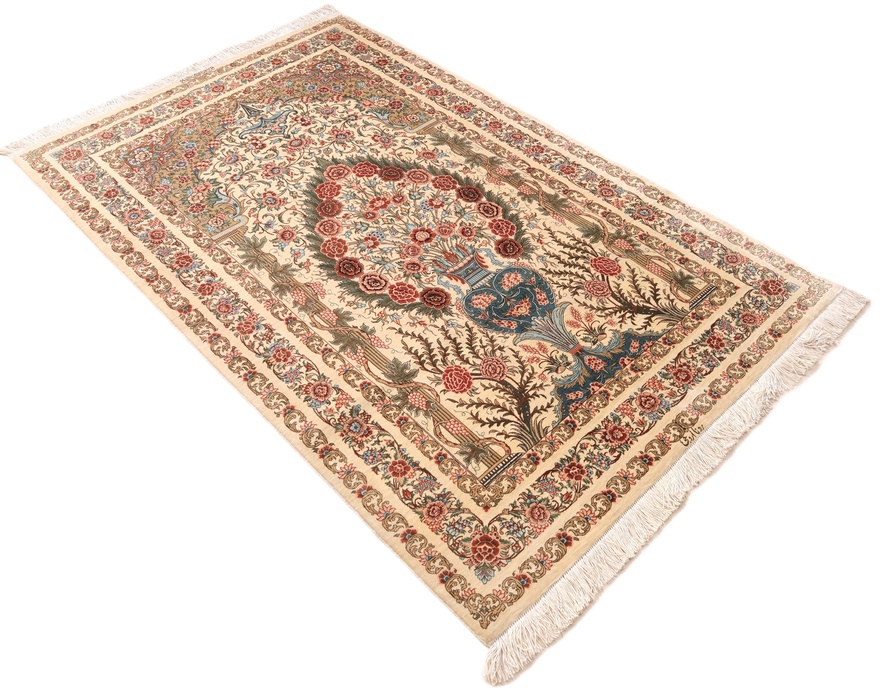 Qom by Rezaei Brothers silk carpet 160x100