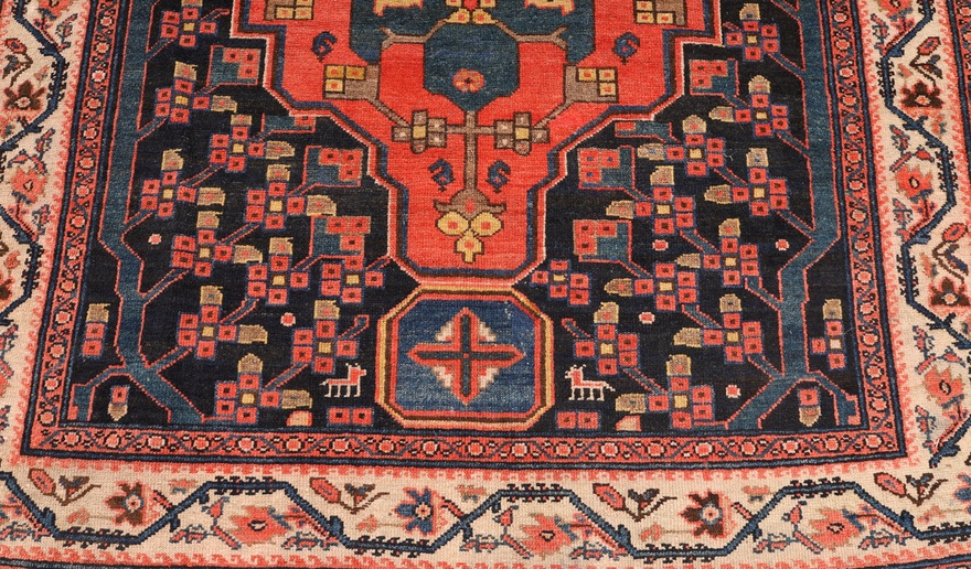 Antique Malayer Carpet 201x126