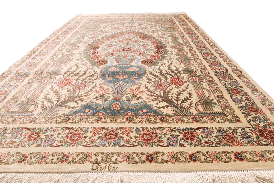 Qom by Rezaei Brothers silk carpet 160x100