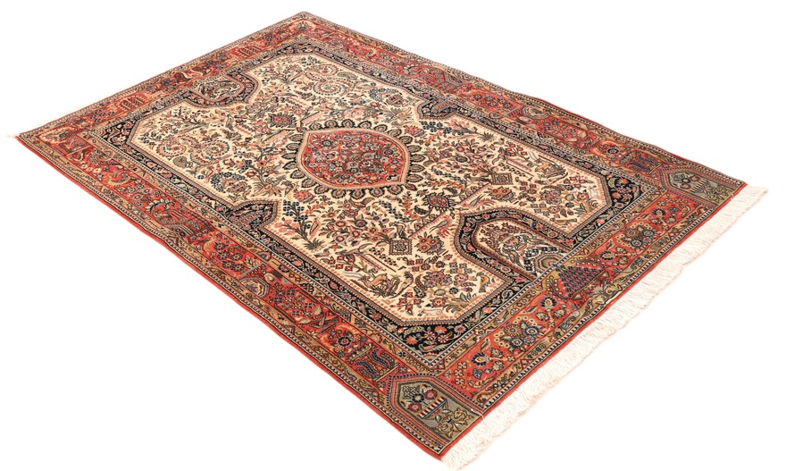 Antique Qum Jamshide Carpet  208x140