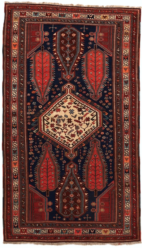 Antique Malayer Carpet  209x121