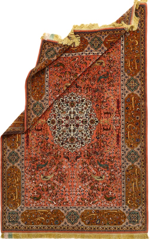 Tabriz 60 Raj silk warp carpet 315x204
