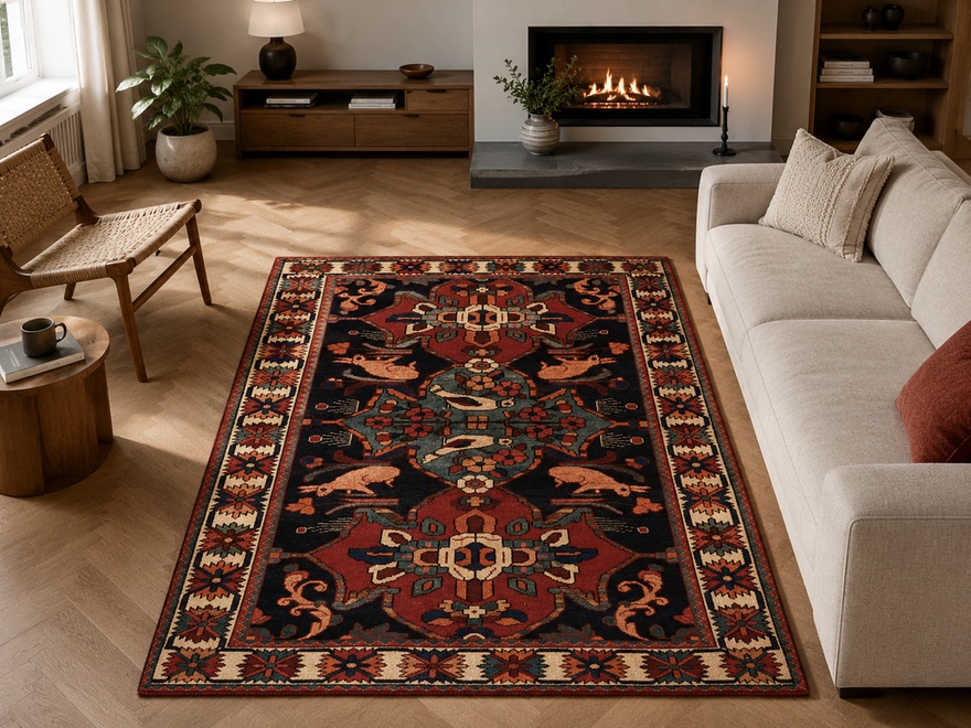 Antique BAKHTIAR Carpet  200x132