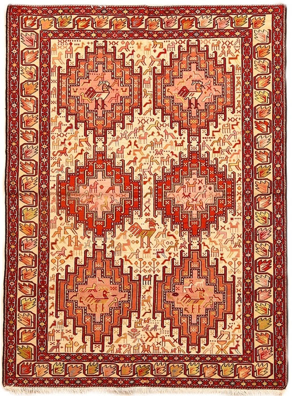 Kilim Silk Carpet 144x105