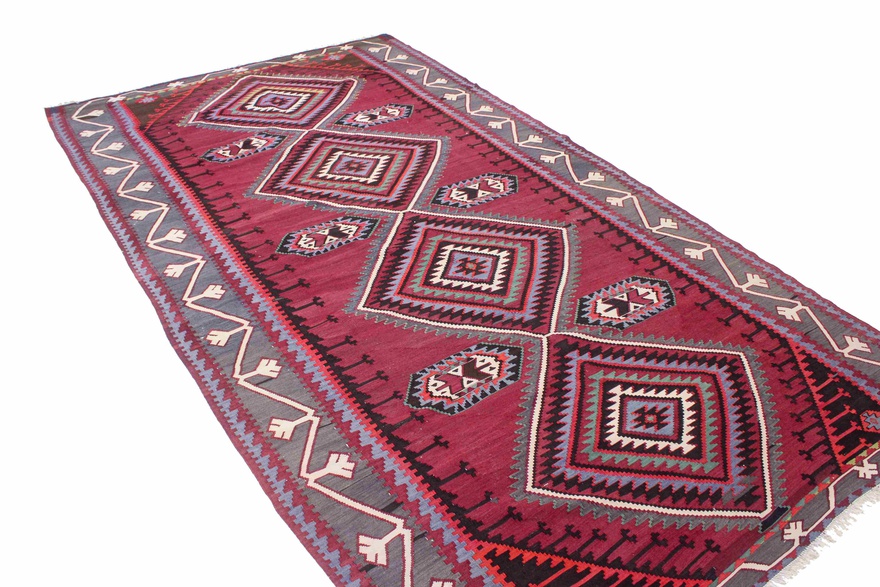 Kelim Gaschgai Carpet 346x196