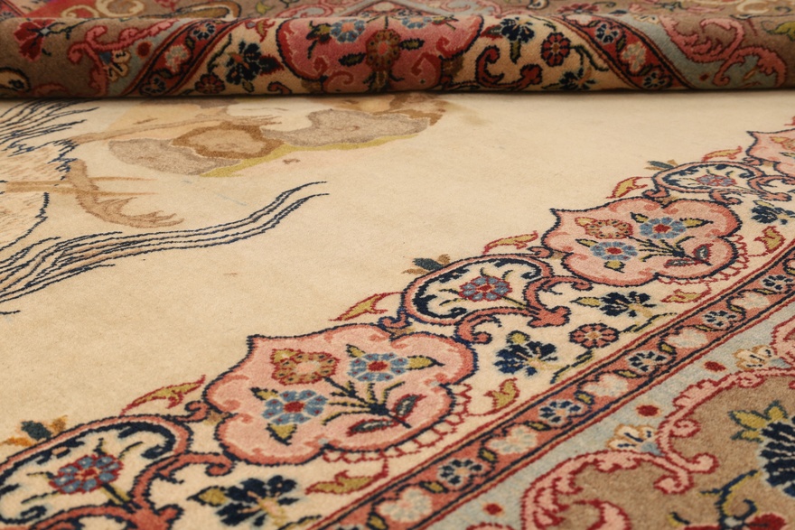 Antique Kashan Carpet 201x144