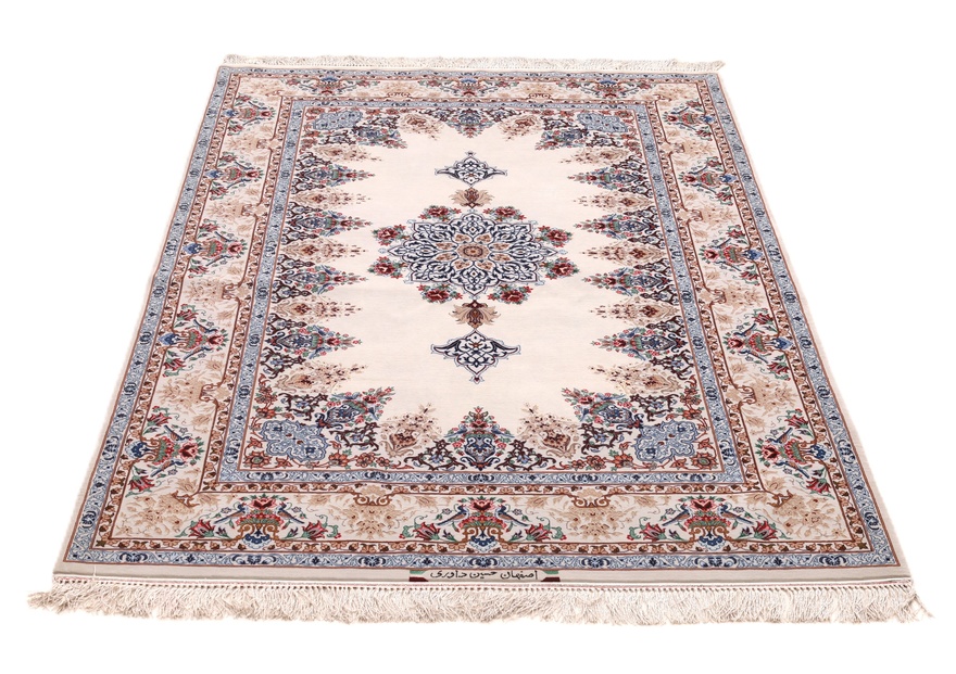 Isfahan Davari Silk Warp carpet 203x130