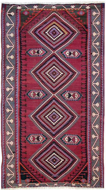 Kelim Gaschgai Carpet 346x196