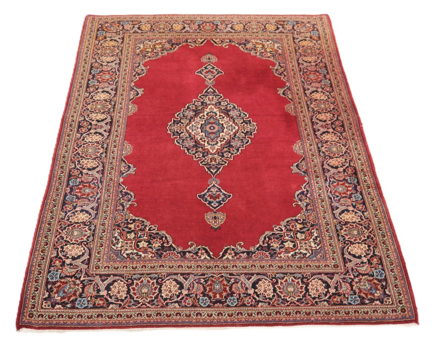 Antique Kashan Carpet  212x137