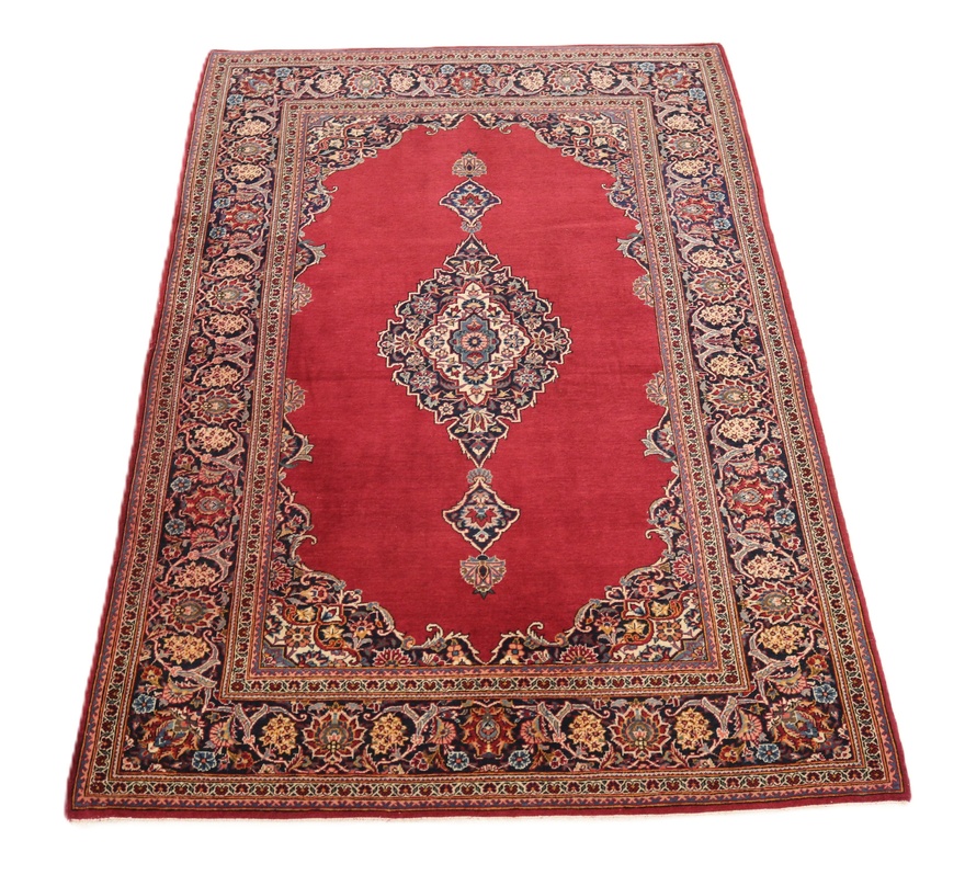 Antique Kashan Carpet  212x137