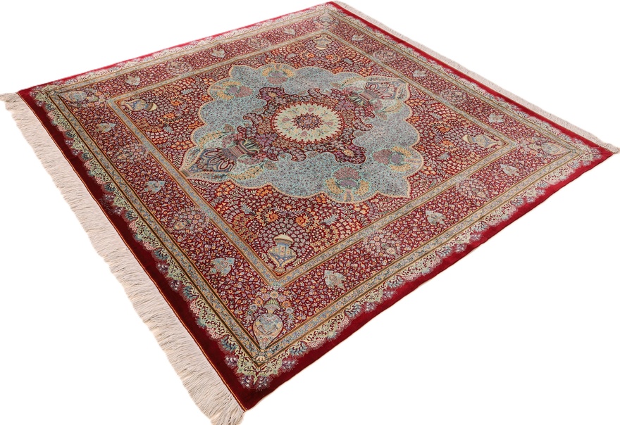 Qom Silk Mosaveyan Carpet  196x196