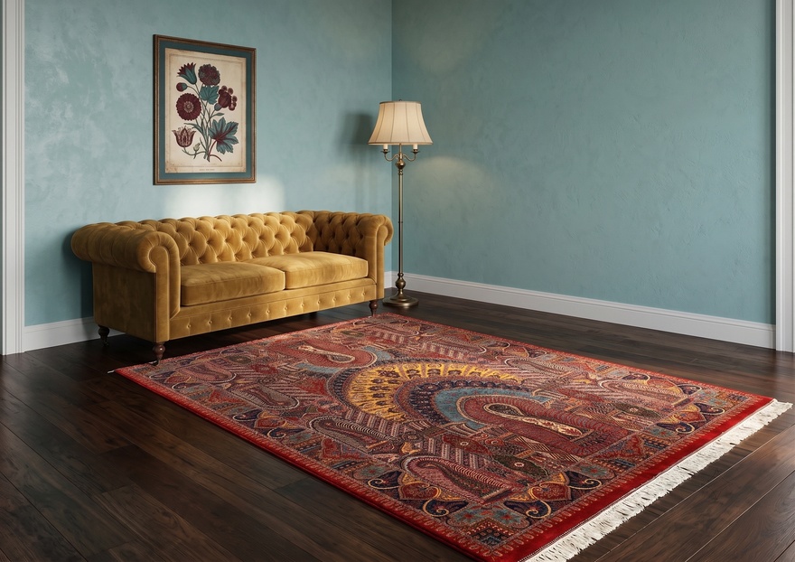 Qom Silk HosseinKashizadeh Carpet  205x140