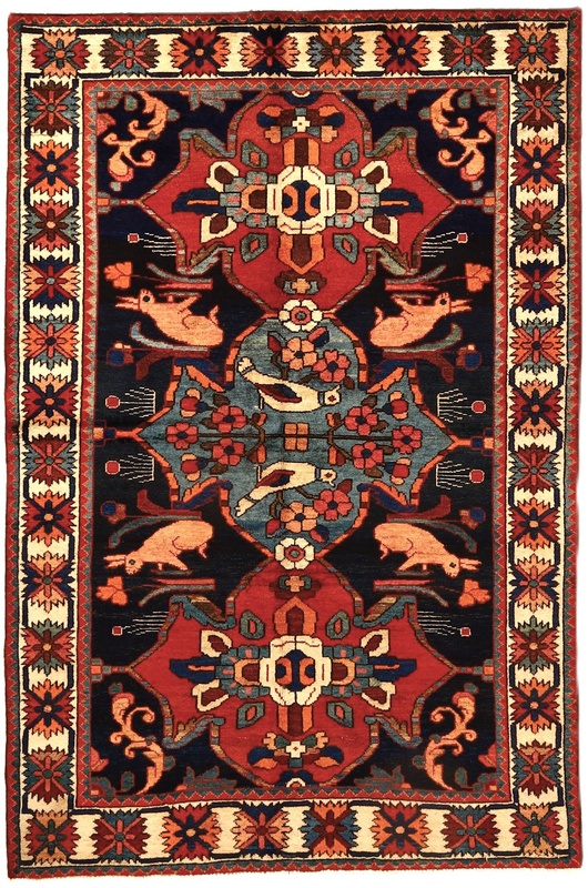 Antique BAKHTIAR Carpet  200x132