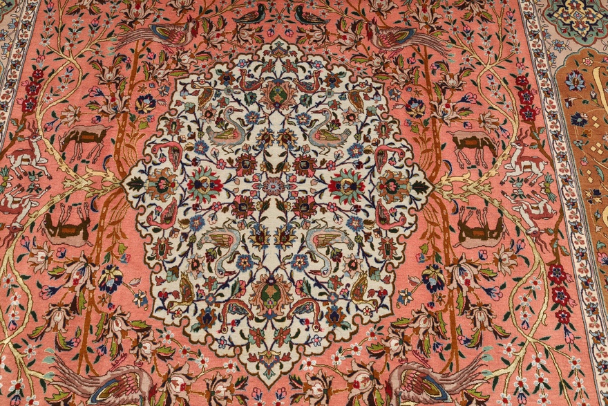 Tabriz 60 Raj silk warp carpet 315x204