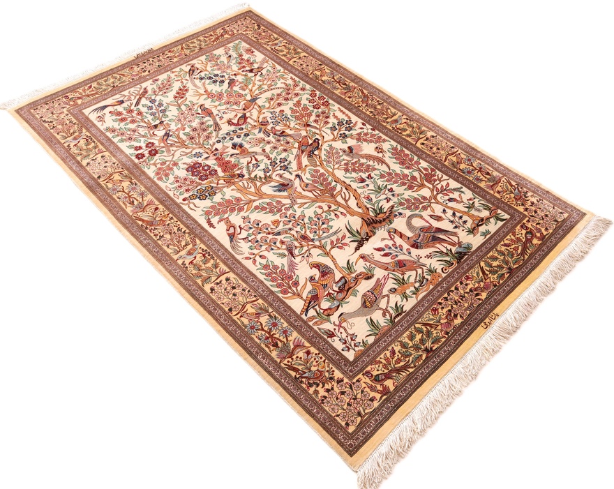 Qum Salehi Silk Carpet 157x100