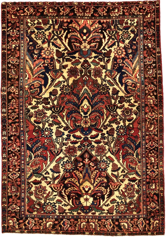 Antique BAKHTIAR Carpet  202x141