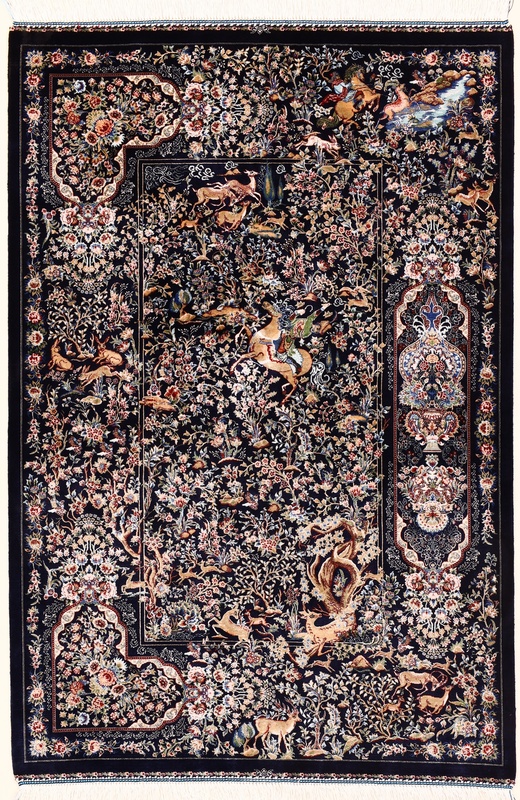 Qom Huntingground Carpet 90x60