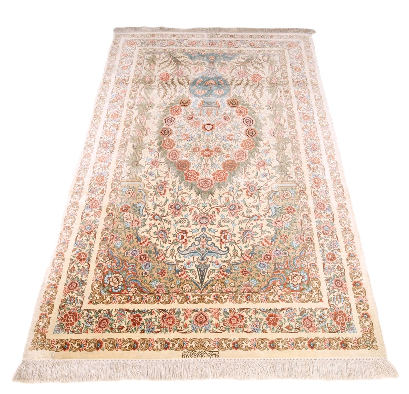 Qom by Rezaei Brothers silk carpet 160x100