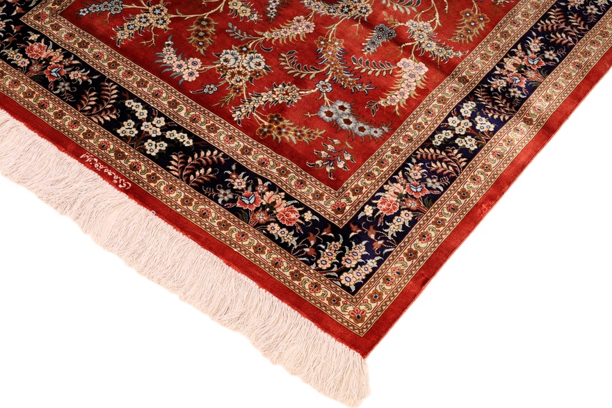 Qom Silk Carpet 150x98